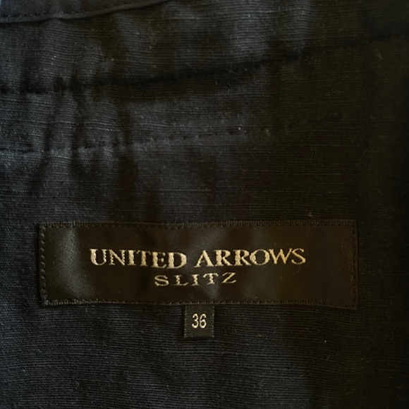 United Arrows Japan Fringed Cotton Blend Blazer - Picture 7 of 8